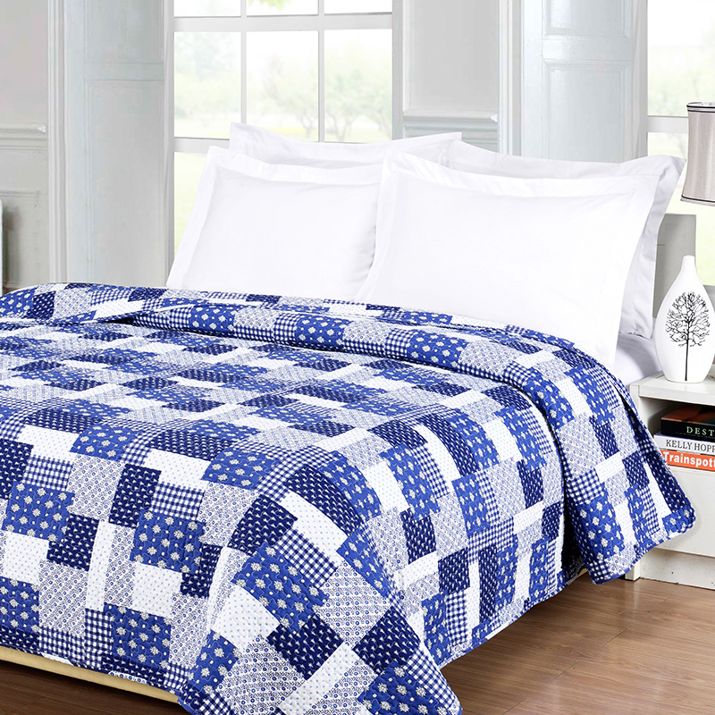 plaid pattern patchwork coverlets