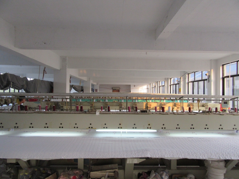 China embroidery quilt factory