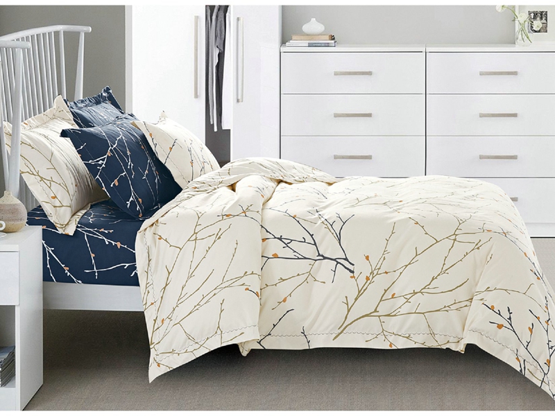 european print bed sheet set