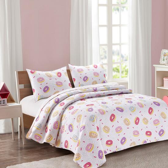 Printed Quilt Coverlets Bedspreads Donut Print Quilt Coverlets And