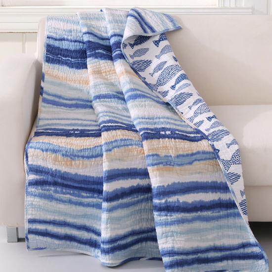 Reversible Costal Quilted Blankets Soft and Warm
