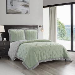 washed stitched quilt set