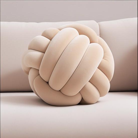 Knot Ball Round Throw Pillows