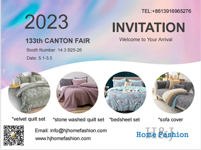 May 1st-5th Booth No.14.3 B25-26-HJHOME 133th Canton Fair